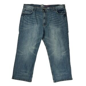 True Nation Relaxed Fit Jeans Mens 48x28 Blue Stretch Denim Casual